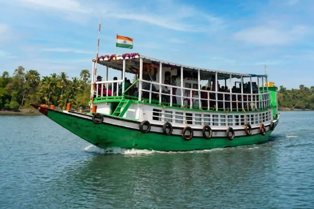 Guests enjoying a boat safari during the Sundarban Hilsa Festival on the scenic Sundarban river